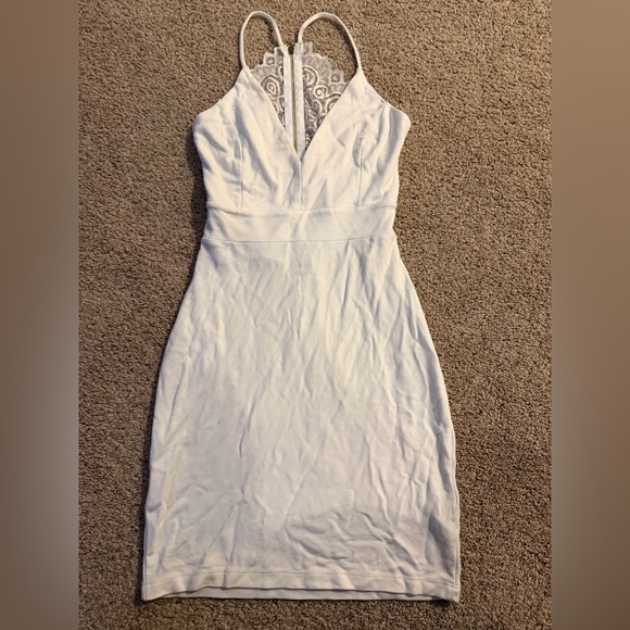 Windsor Dresses & Skirts - Windsor White Backless Dress with Lace Detail